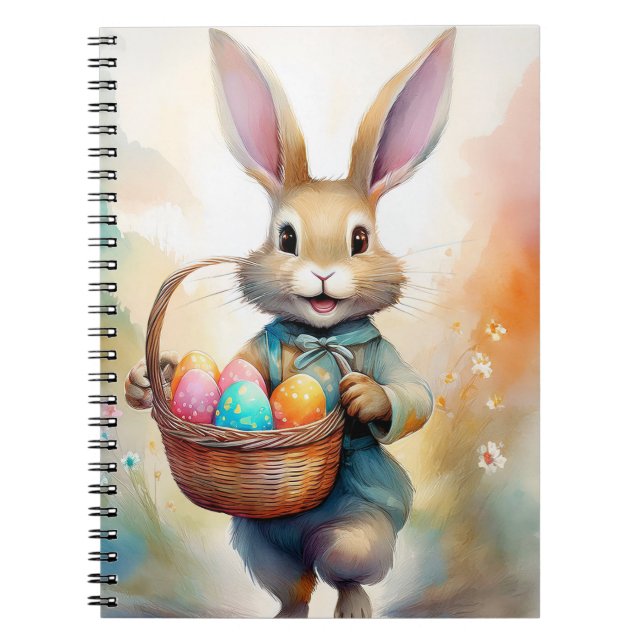 Cuaderno Portátil para conejitos de pascua de pascua de fan (Frente)