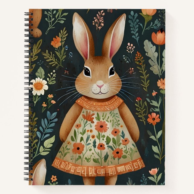 Cuaderno Portátil para conejitos Springtime (Anverso)