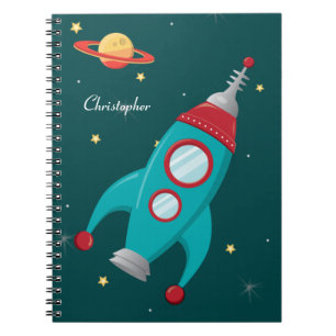 Cuaderno Portátil para el cohete espacial en el espacio ult