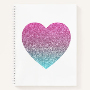 Cuaderno portátil para el corazón de la secuencia 