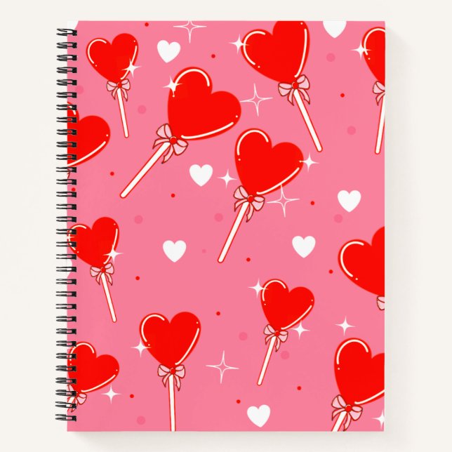 Cuaderno Portátil para el corazón día de San Valentín (Anverso)