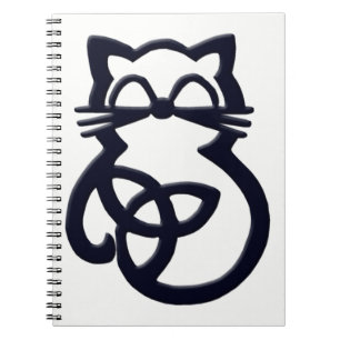 Cuaderno Portátil para gatos celta de trinidad negra