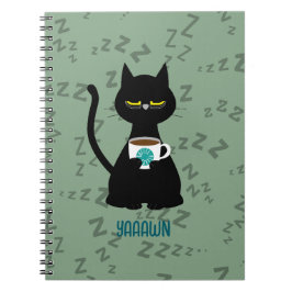 Cuaderno portátil para gatos con sueño YAAAWN