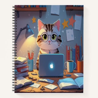Cuaderno Portátil para gatos de tipo lindo - Compañero de e
