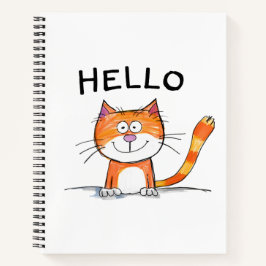 Cuaderno Portátil para gatos "Hello" Adorable