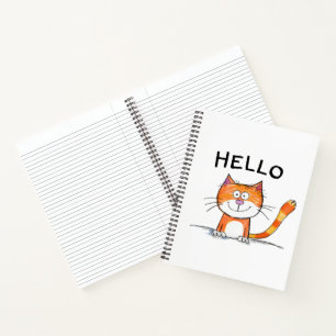 Cuaderno Portátil para gatos "Hello" Adorable