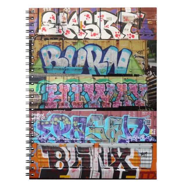 Cuaderno Portátil para graffitis en el tren (Frente)