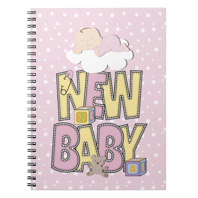 Cuaderno Portátil para iPad de Chica de Recién nacido Cute (Frente)