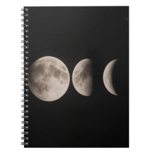Cuaderno Portátil para la noche de las fases minimalistas d