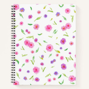 Cuaderno Portátil para mamás amigas con flores acuáticas