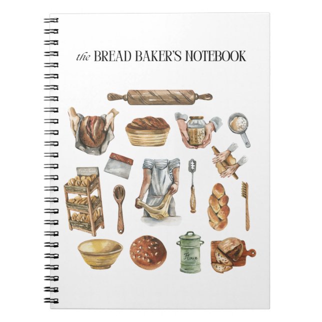 Cuaderno Portátil para panadería Sourdough, bloc de notas p (Frente)