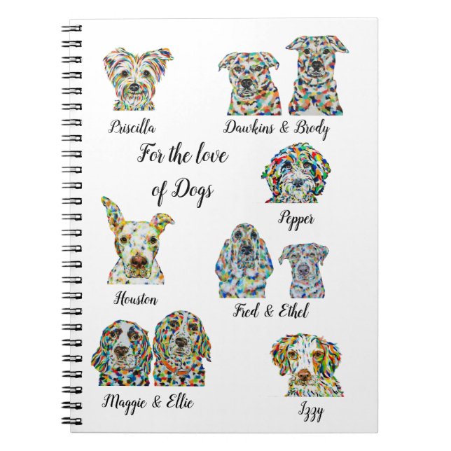 Cuaderno Portátil para perros de 6,50" x 8,75" (Frente)