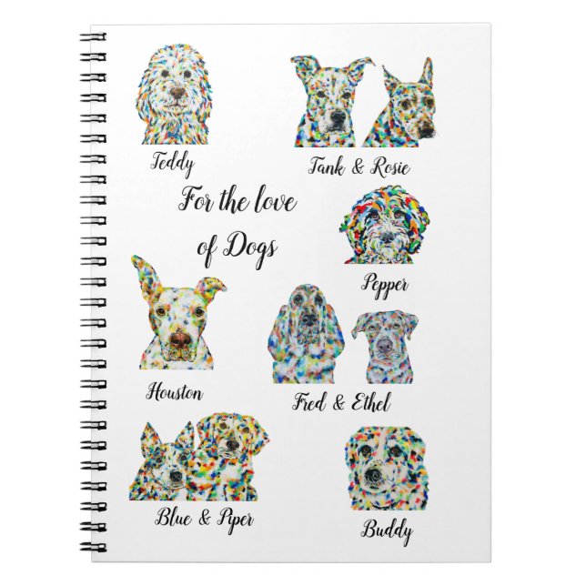 Cuaderno Portátil para perros de 6,50" x 8,75" (Frente)