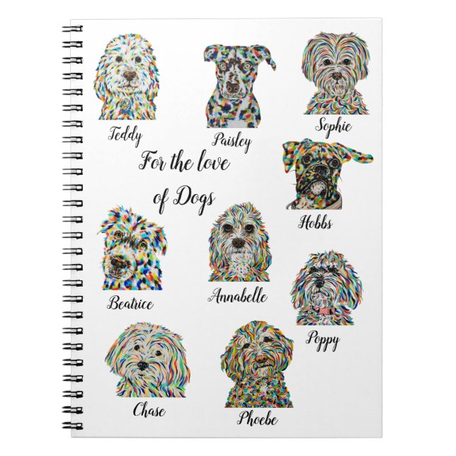Cuaderno Portátil para perros de 6,50" x 8,75" (Frente)