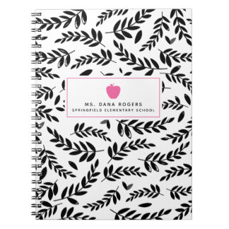 Cuaderno Portátil para profesores de Apple rosa negro + bla