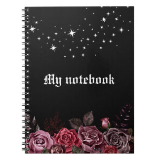Cuaderno Portátil para Rosas de medianoche - Diario gótico