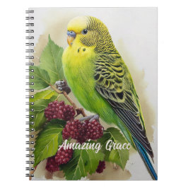Cuaderno Portátil Parakeet y Mulberries