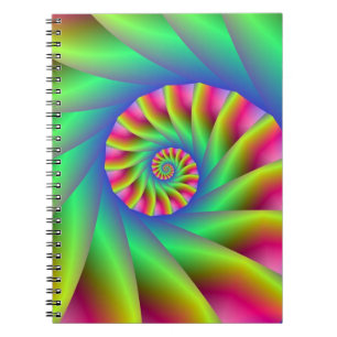 Cuaderno Portátil Pasos de Espiral Psicodélica