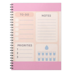Cuaderno Portátil Pastel Aesthetic Daily Planner