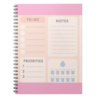Cuaderno Portátil Pastel Aesthetic Daily Planner