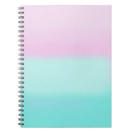 Cuaderno Portátil Pastel rosa y turquesa