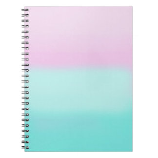 Cuaderno Portátil Pastel rosa y turquesa