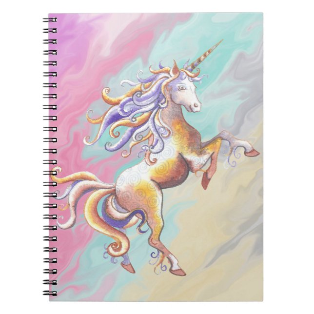 Cuaderno Portátil Pastel Unicorn (Frente)