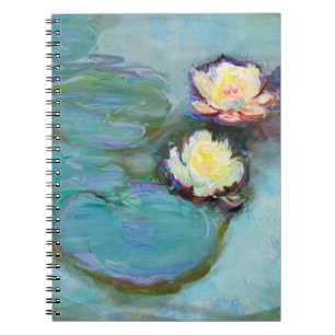 Cuaderno Portátil Pastel Water Lilies Tranquil Pond