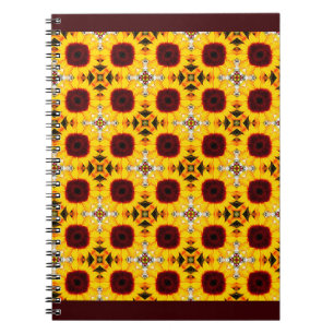 Cuaderno Portátil patrón de mosaico girasol