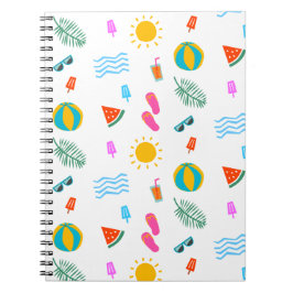 Cuaderno Portátil patrón de playa de verano