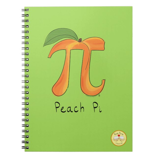 Cuaderno Portátil Peach Pi Cute Math Pi Day (Frente)