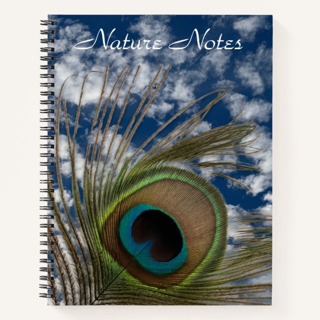 CUADERNO PORTÁTIL PEACOCK FEATHER SKY FOTO HARDCOVER (Anverso)