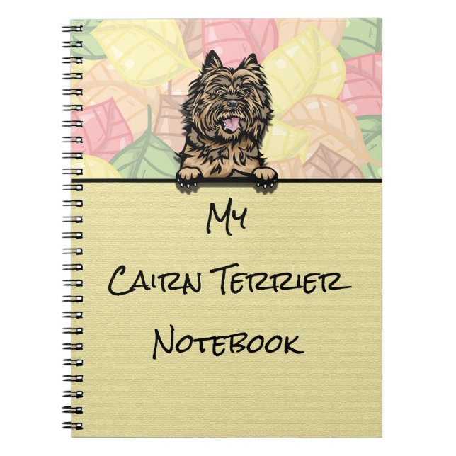 Cuaderno Portátil Peeking Cairn Bull Terrier (Frente)