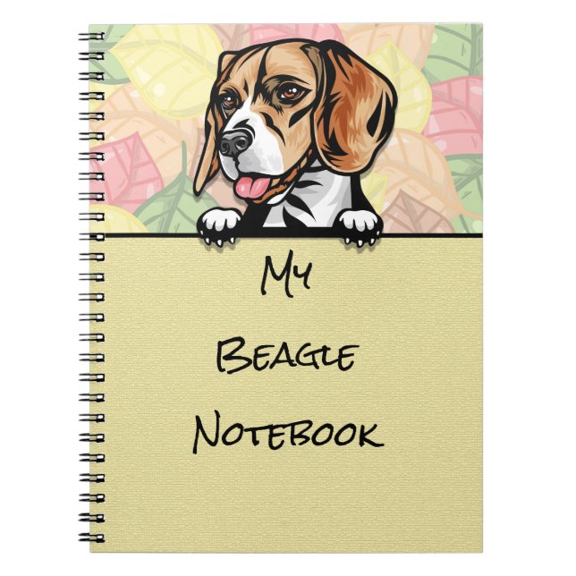 Cuaderno Portátil Peeking Cute Beagle (Frente)