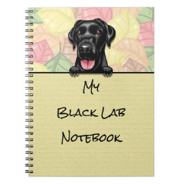 Cuaderno Portátil Peeking Cute Black Labrador