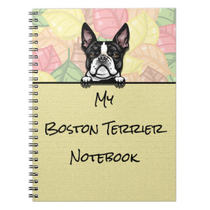 Cuaderno portátil Peeking Cute Boston Terrier