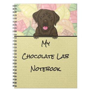 Cuaderno Portátil Peeking Cute Chocolate Labrador