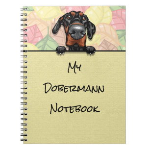 Cuaderno Portátil Peeking Cute Dobermann