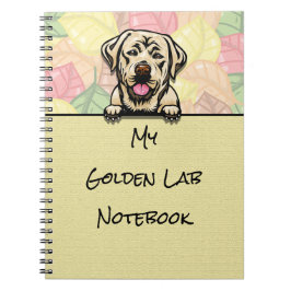 Cuaderno Portátil Peeking Cute Golden Labrador