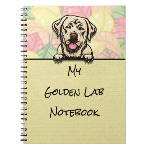Cuaderno Portátil Peeking Cute Golden Labrador