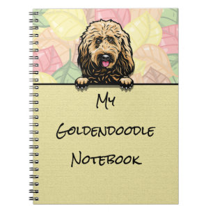 Cuaderno Portátil Peeking Cute Goldendoodle