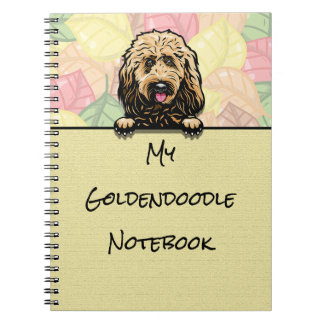 Cuaderno Portátil Peeking Cute Goldendoodle