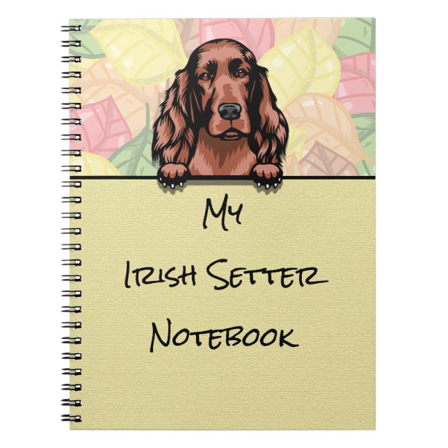 Cuaderno Portátil Peeking Cute Irish Setter (Frente)