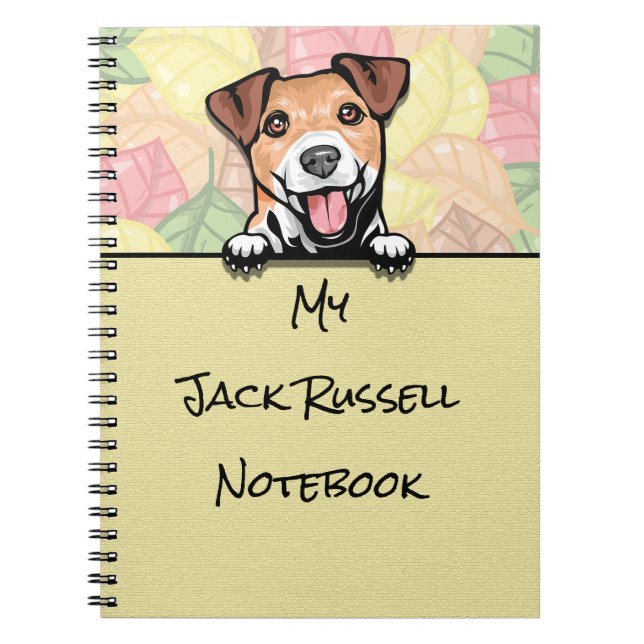 Cuaderno portátil Peeking Cute Jack Russell Terrier (Frente)