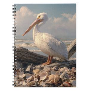 Cuaderno Portátil Pelican White Seashell Beach