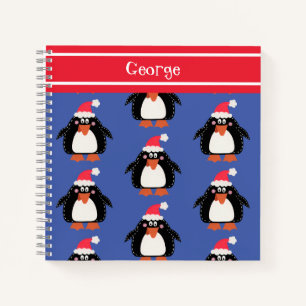 Cuaderno Portátil Penguin Navidades Cute Personalizados
