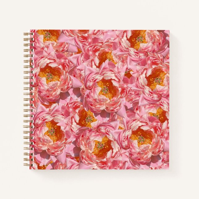 Cuaderno Portátil Peony Rosa (Anverso)