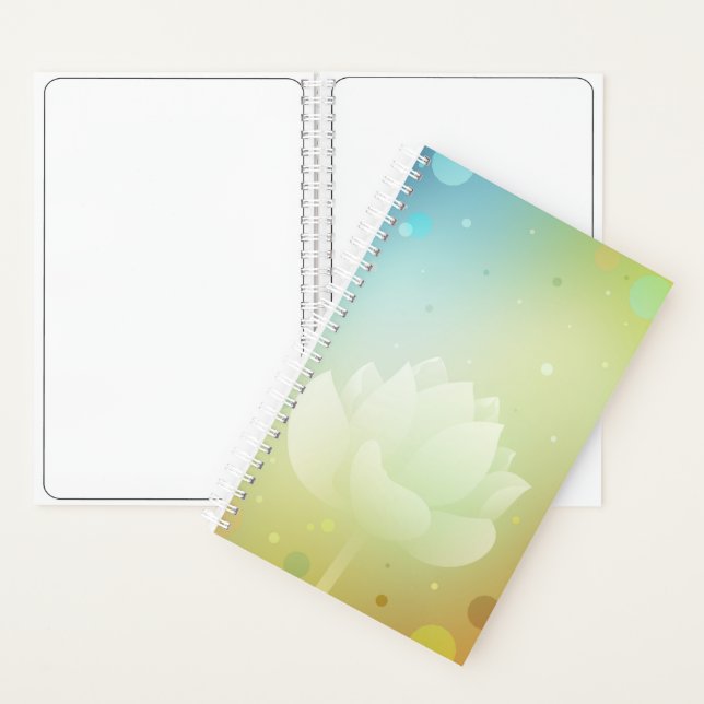 Cuaderno Portátil pequeño de tapa dura de Lotus radiante (Interior)