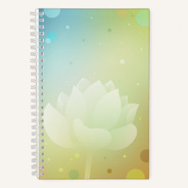 Cuaderno Portátil pequeño de tapa dura de Lotus radiante