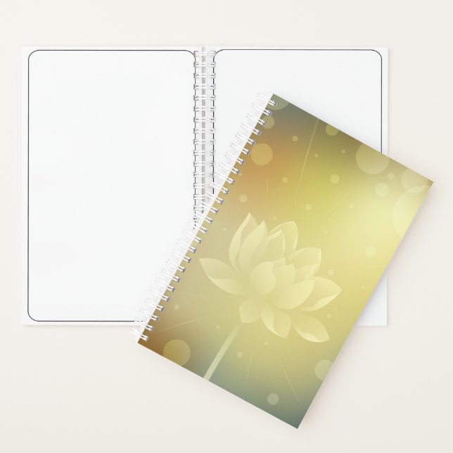 Cuaderno Portátil pequeño de tapa dura de Lotus radiante (Interior)